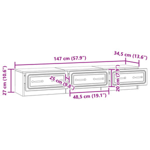 Ντουλάπι TV Artisan Δρυς 147 x 34,5 x 27 εκ Επεξεργασμένο Ξύλο - Pakobazaar