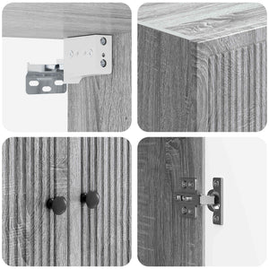 Τοίχου Ντουλάπα Γκρι Sonoma 66 x 34,5 x 90 εκ - Pakobazaar