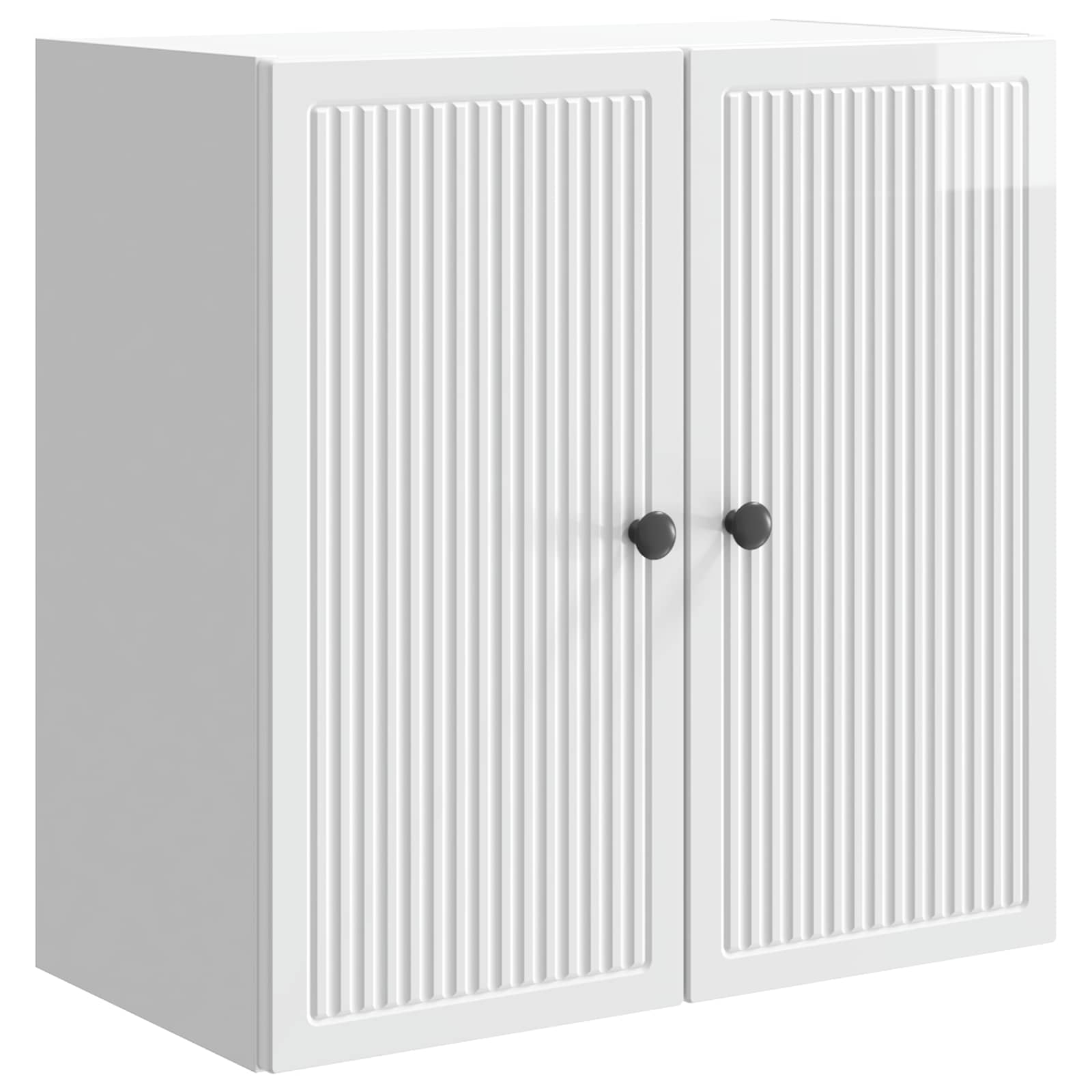 Τοίχου Ντουλάπα Γυαλιστερό Λευκό 59 x 31 x 60 εκ - Pakobazaar
