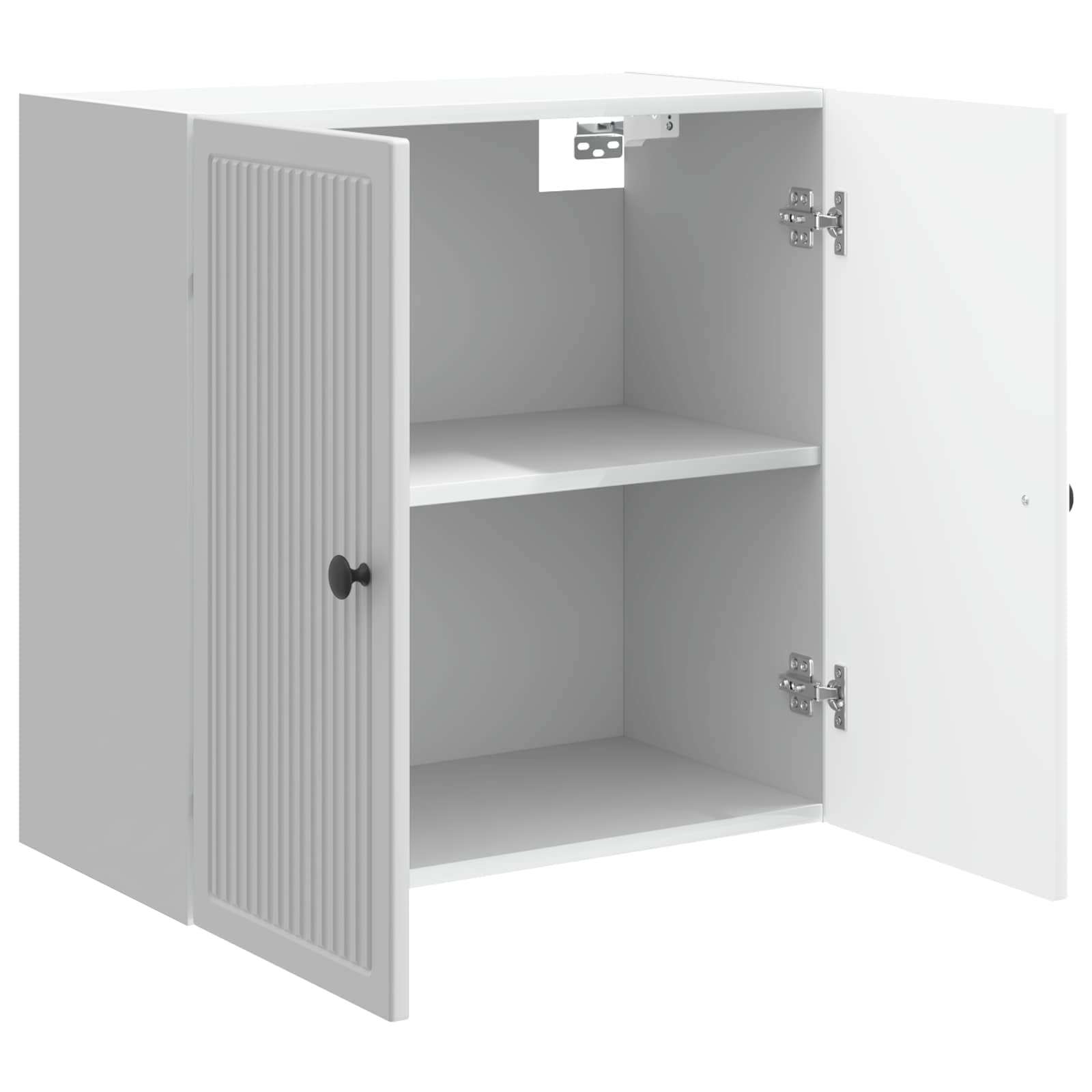 Τοίχου Ντουλάπα Γυαλιστερό Λευκό 59 x 31 x 60 εκ - Pakobazaar