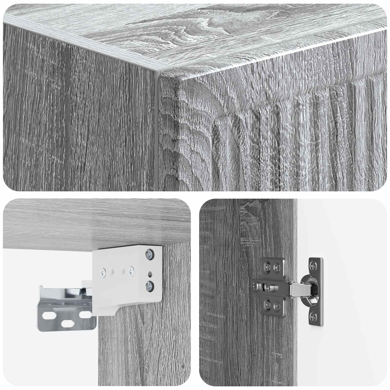 Τοίχου Ντουλάπα Γκρι Sonoma 33 x 34,5 x 90 εκ - Pakobazaar