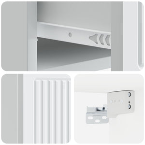 Τοίχου Κρεμαστό Κομοδίνο 2 pcs Λευκό 33 x 34,5 x 20 εκ - Pakobazaar
