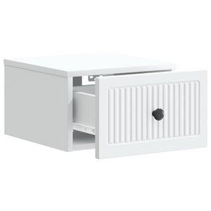 Τοίχου Κρεμαστό Κομοδίνο 2 pcs Λευκό 33 x 34,5 x 20 εκ - Pakobazaar