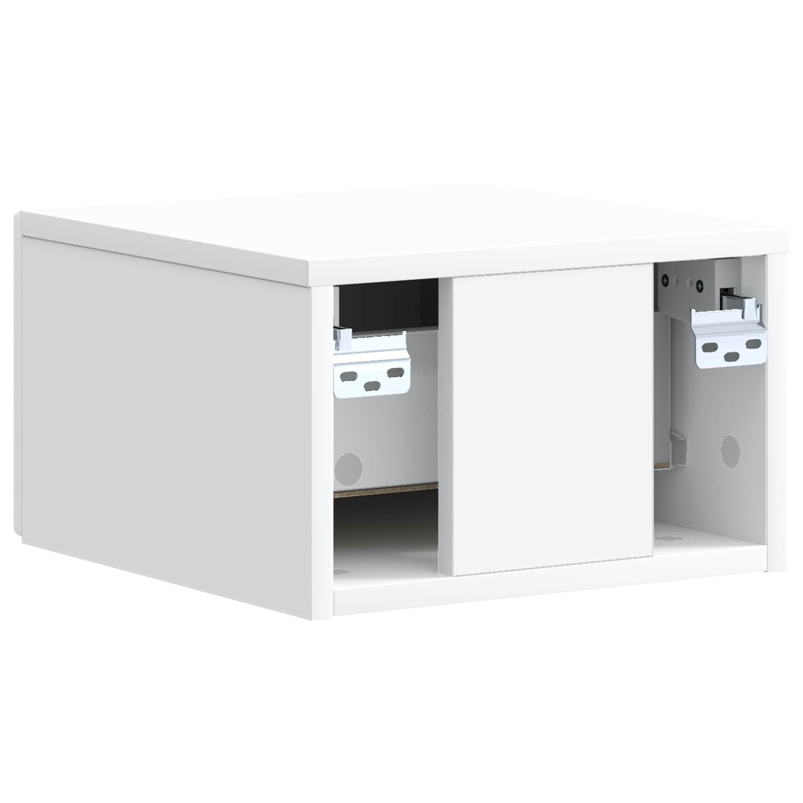Τοίχου Κρεμαστό Κομοδίνο 2 pcs Λευκό 33 x 34,5 x 20 εκ - Pakobazaar