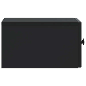 Τοίχου Κρεμαστό Κομοδίνο 2 pcs Μαύρο 33 x 34,5 x 20 εκ - Pakobazaar