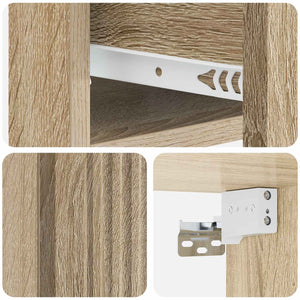 Τοίχου Κρεμαστό Κομοδίνο 2 pcs Sonoma Δρυς 33 x 34,5 x 20 εκ - Pakobazaar
