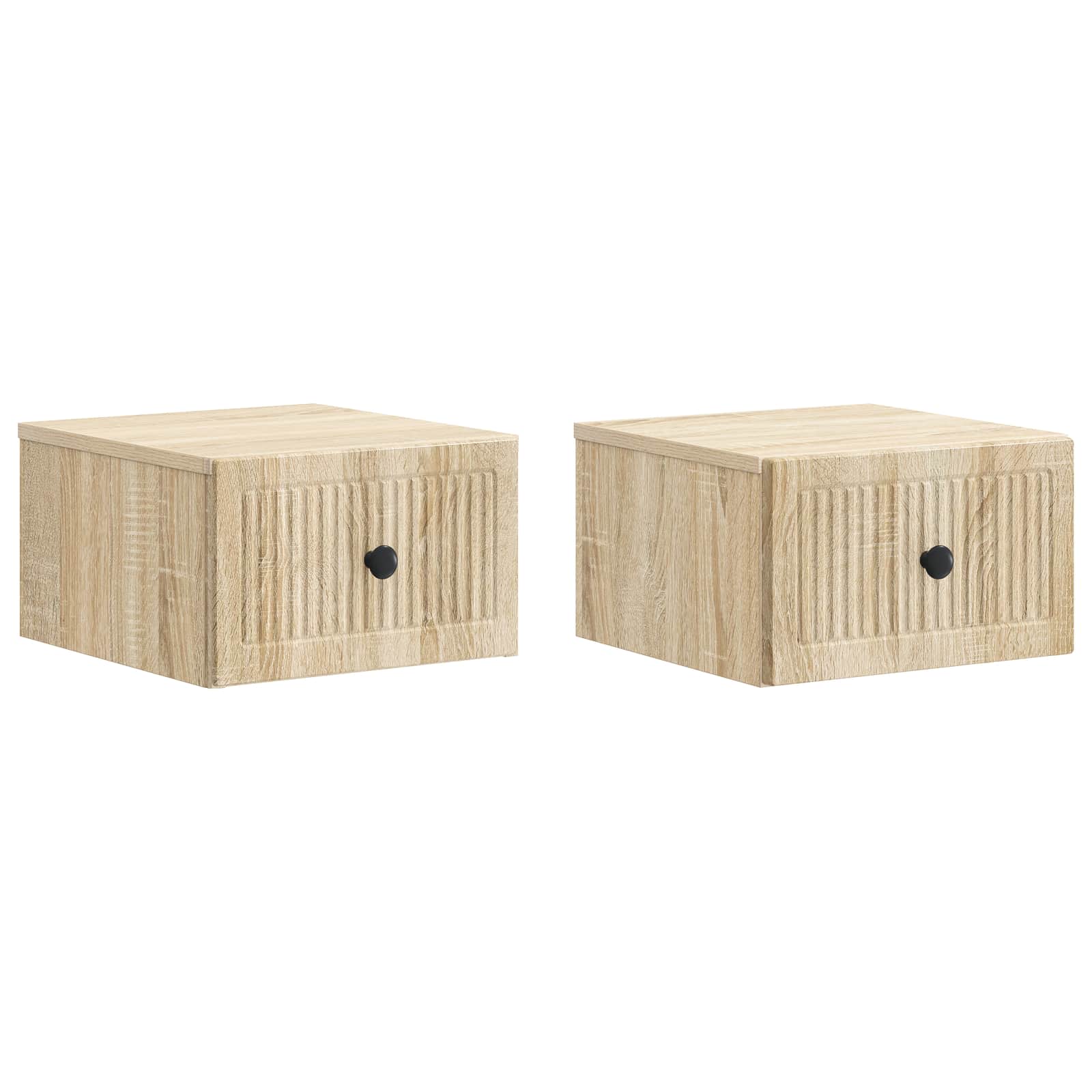 Τοίχου Κρεμαστό Κομοδίνο 2 pcs Sonoma Δρυς 33 x 34,5 x 20 εκ - Pakobazaar
