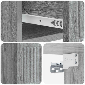 Τοίχου Κρεμαστό Κομοδίνο 2 pcs Γκρι Sonoma 33 x 34,5 x 20 εκ - Pakobazaar
