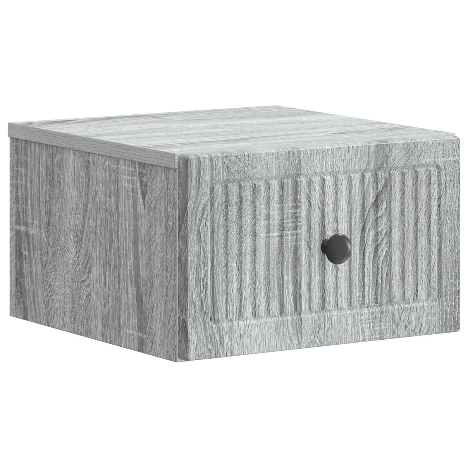 Τοίχου Κρεμαστό Κομοδίνο 2 pcs Γκρι Sonoma 33 x 34,5 x 20 εκ - Pakobazaar
