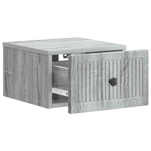 Τοίχου Κρεμαστό Κομοδίνο 2 pcs Γκρι Sonoma 33 x 34,5 x 20 εκ - Pakobazaar