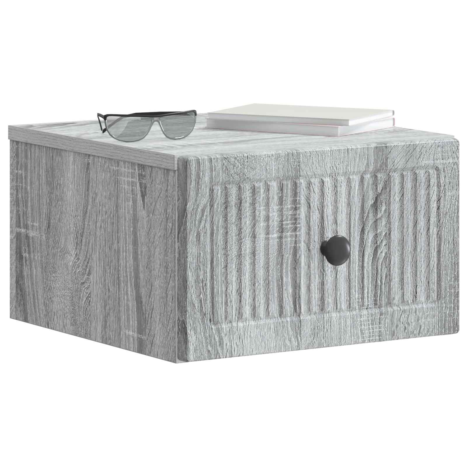 Τοίχου Κρεμαστό Κομοδίνο 2 pcs Γκρι Sonoma 33 x 34,5 x 20 εκ - Pakobazaar