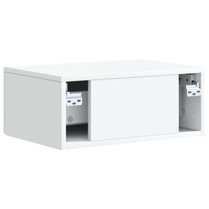 Κομοδίνο 2 pcs Λευκό 49 x 34,5 x 20 εκ. Επεξεργασμένο Ξύλο - Pakobazaar