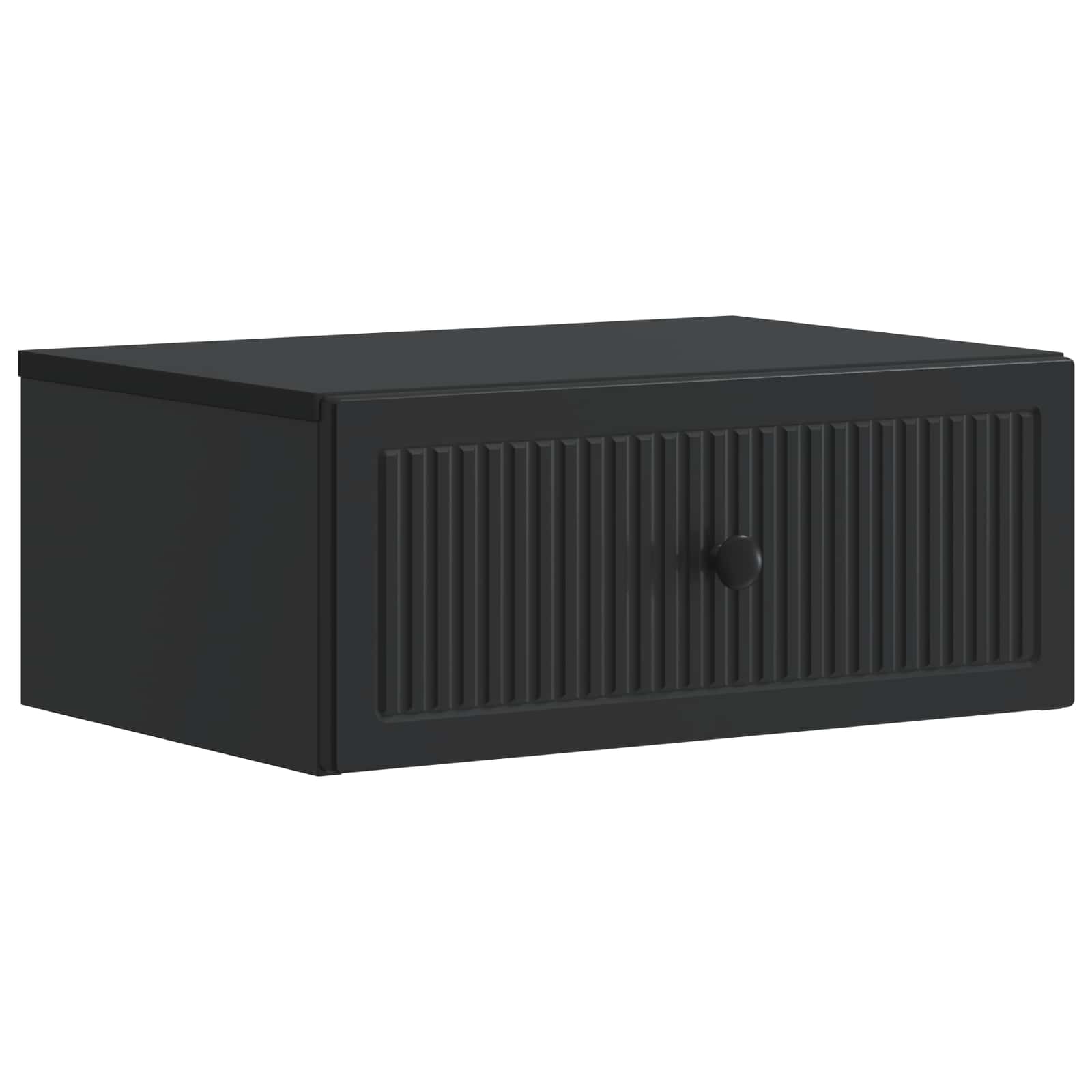 Κομοδίνο 2 pcs Μαύρο 49 x 34,5 x 20 εκ. Επεξεργασμένο Ξύλο - Pakobazaar
