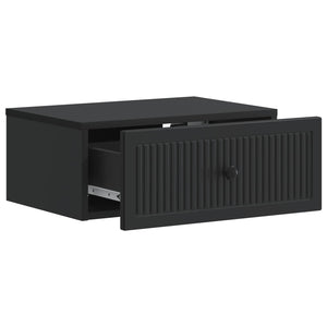 Κομοδίνο 2 pcs Μαύρο 49 x 34,5 x 20 εκ. Επεξεργασμένο Ξύλο - Pakobazaar