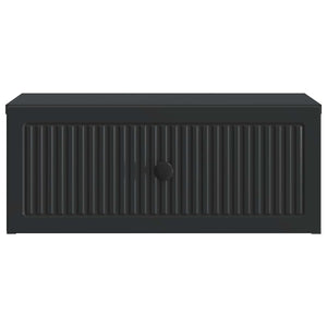 Κομοδίνο 2 pcs Μαύρο 49 x 34,5 x 20 εκ. Επεξεργασμένο Ξύλο - Pakobazaar