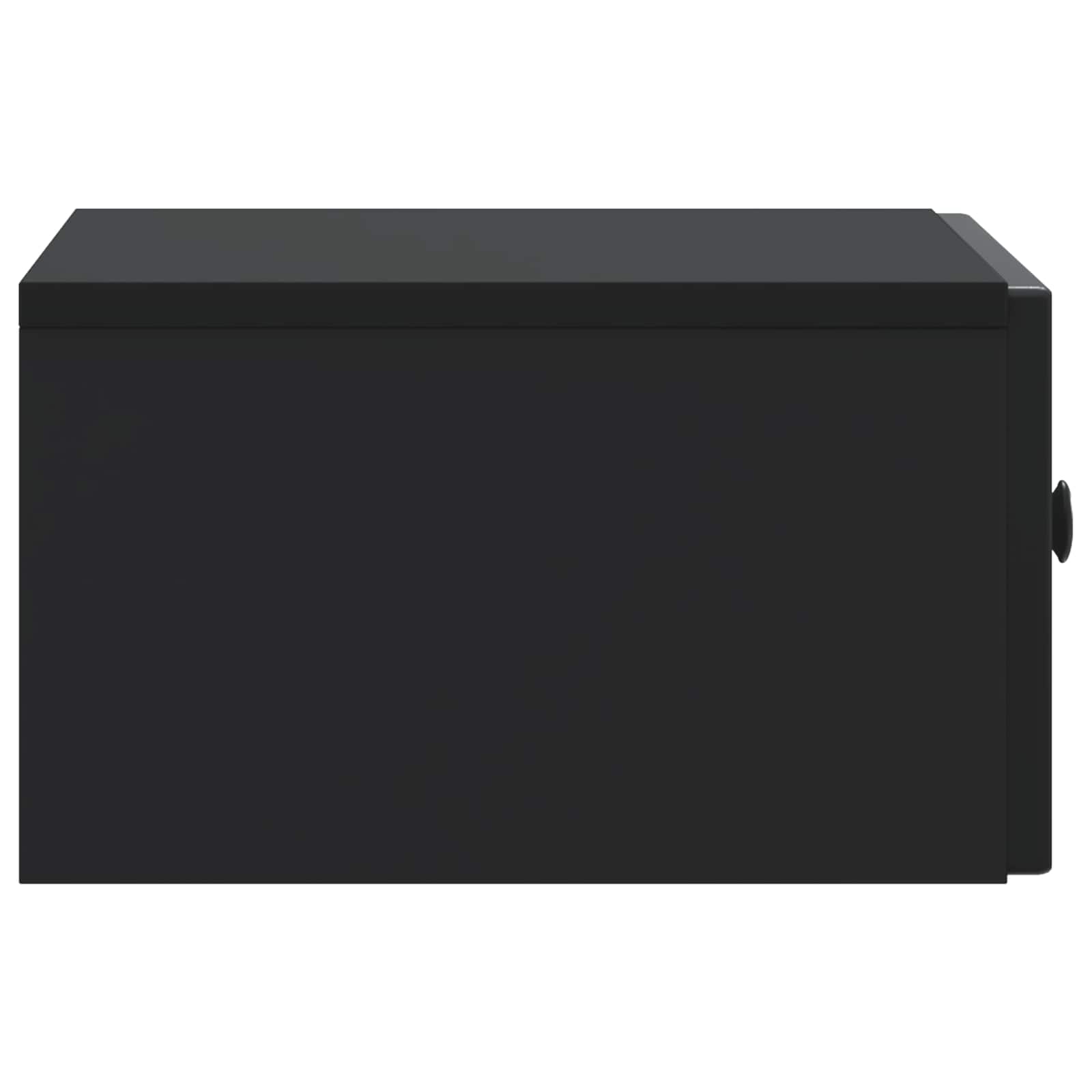 Κομοδίνο 2 pcs Μαύρο 49 x 34,5 x 20 εκ. Επεξεργασμένο Ξύλο - Pakobazaar