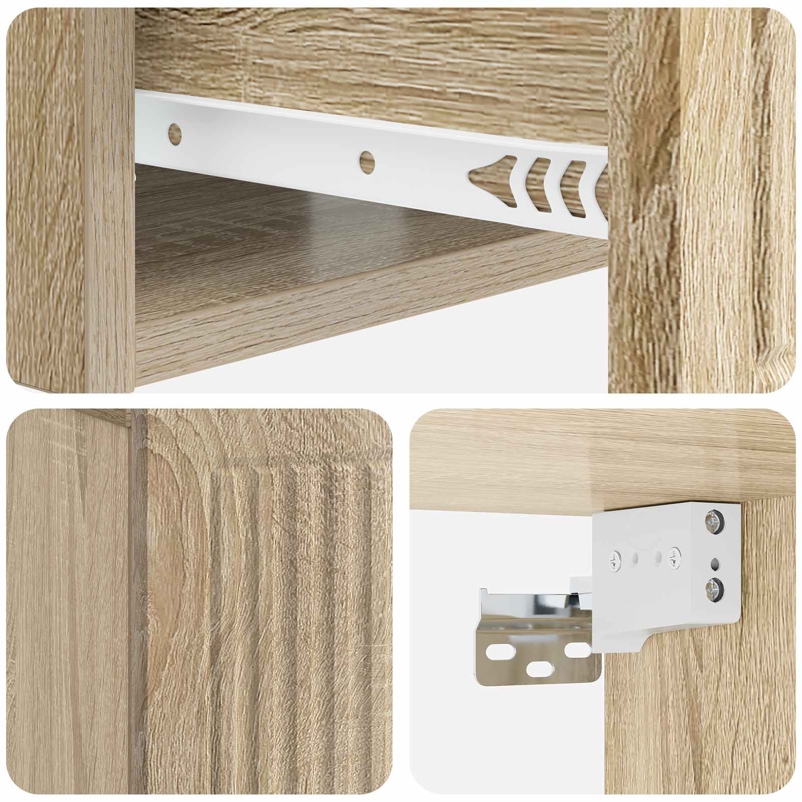 Κομοδίνο Sonoma Δρυς 49 x 34,5 x 20 εκ. Επεξεργασμένο Ξύλο - Pakobazaar