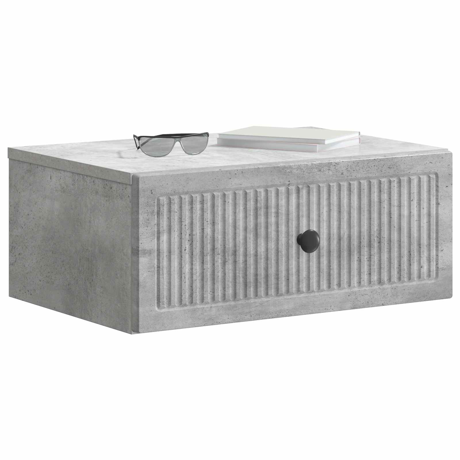 Κομοδίνο με συρτάρι Γκρι Σκυροδέματος 49 x 34,5 x 20 εκ. - Pakobazaar