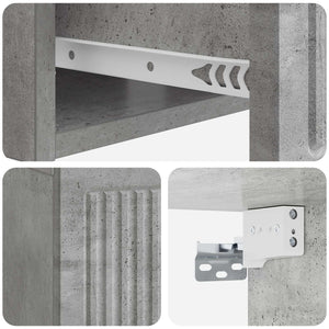 Κομοδίνο με συρτάρι 2 pcs Γκρι Σκυροδέματος 49 x 34,5 x 20 εκ. - Pakobazaar