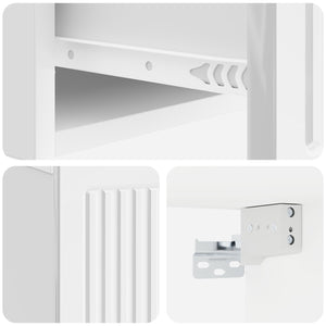 Κομοδίνο με συρτάρι 2 pcs Γυαλιστερό Λευκό 49 x 34,5 x 20 εκ. - Pakobazaar