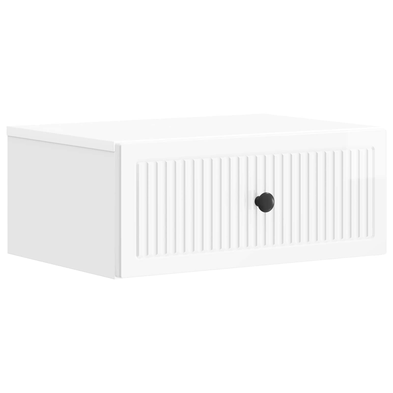 Κομοδίνο με συρτάρι 2 pcs Γυαλιστερό Λευκό 49 x 34,5 x 20 εκ. - Pakobazaar