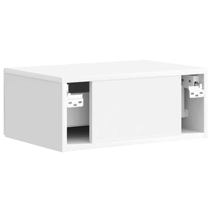 Κομοδίνο με συρτάρι 2 pcs Γυαλιστερό Λευκό 49 x 34,5 x 20 εκ. - Pakobazaar