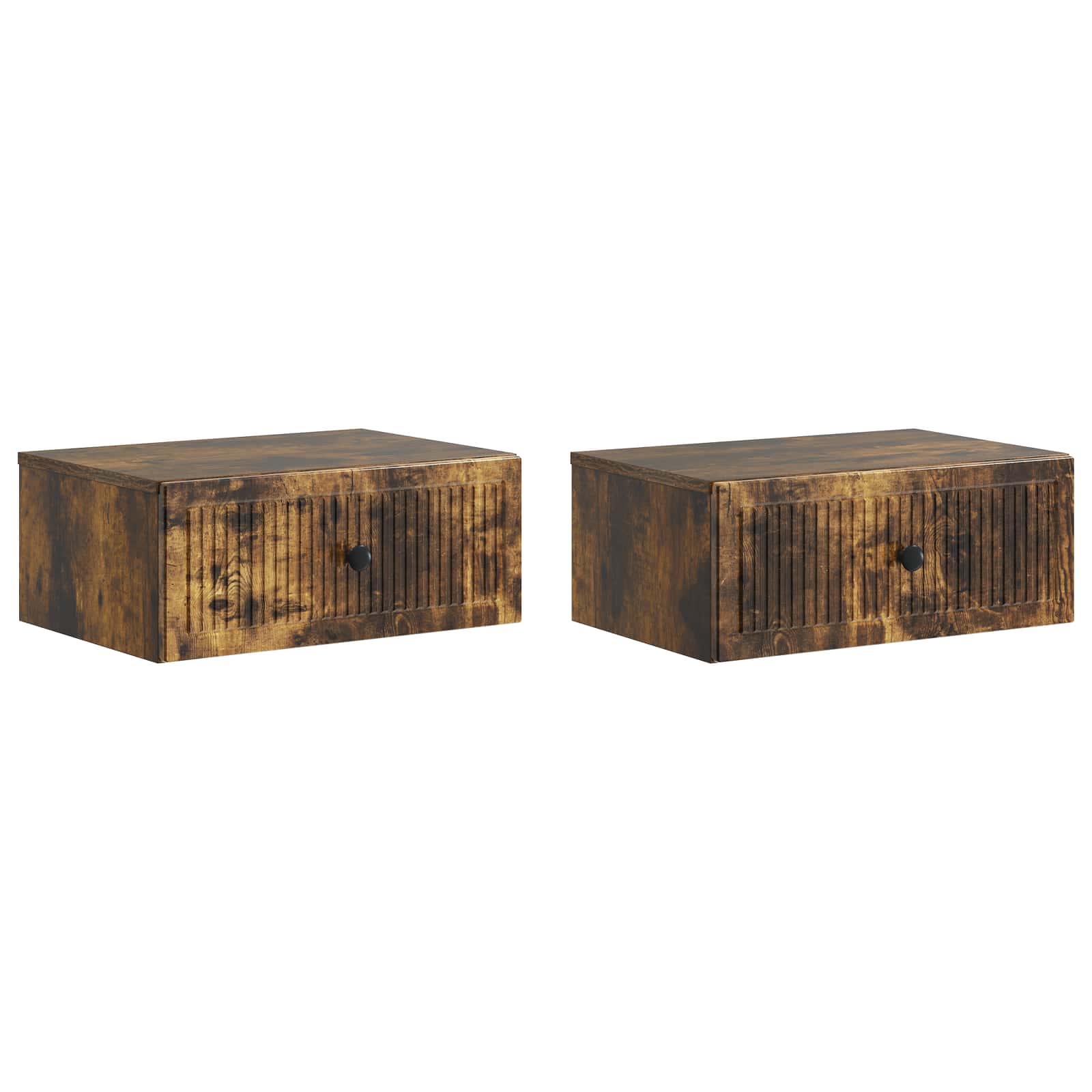 Κομοδίνο 2 pcs Καπνισμένο Ξύλο Δρυός 49 x 34,5 x 20 εκ. - Pakobazaar
