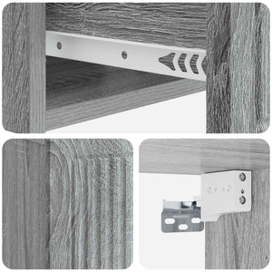 Κομοδίνο με συρτάρι 2 pcs Γκρι Sonoma 49 x 34,5 x 20 εκ. - Pakobazaar
