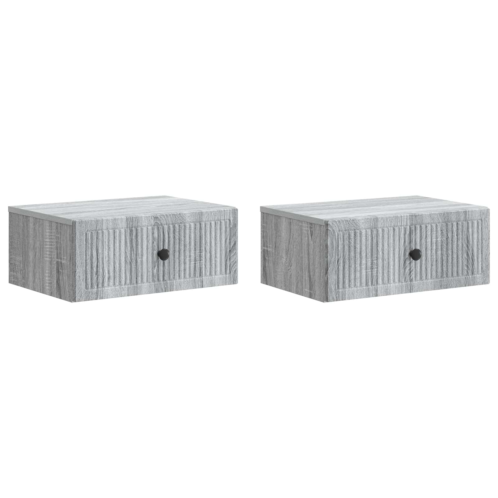 Κομοδίνο με συρτάρι 2 pcs Γκρι Sonoma 49 x 34,5 x 20 εκ. - Pakobazaar