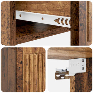 Κομοδίνο με συρτάρι 2 pcs Παλαιωμένο ξύλο 49 x 34,5 x 20 εκ. - Pakobazaar