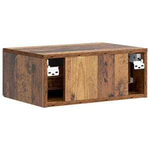 Κομοδίνο με συρτάρι 2 pcs Παλαιωμένο ξύλο 49 x 34,5 x 20 εκ. - Pakobazaar