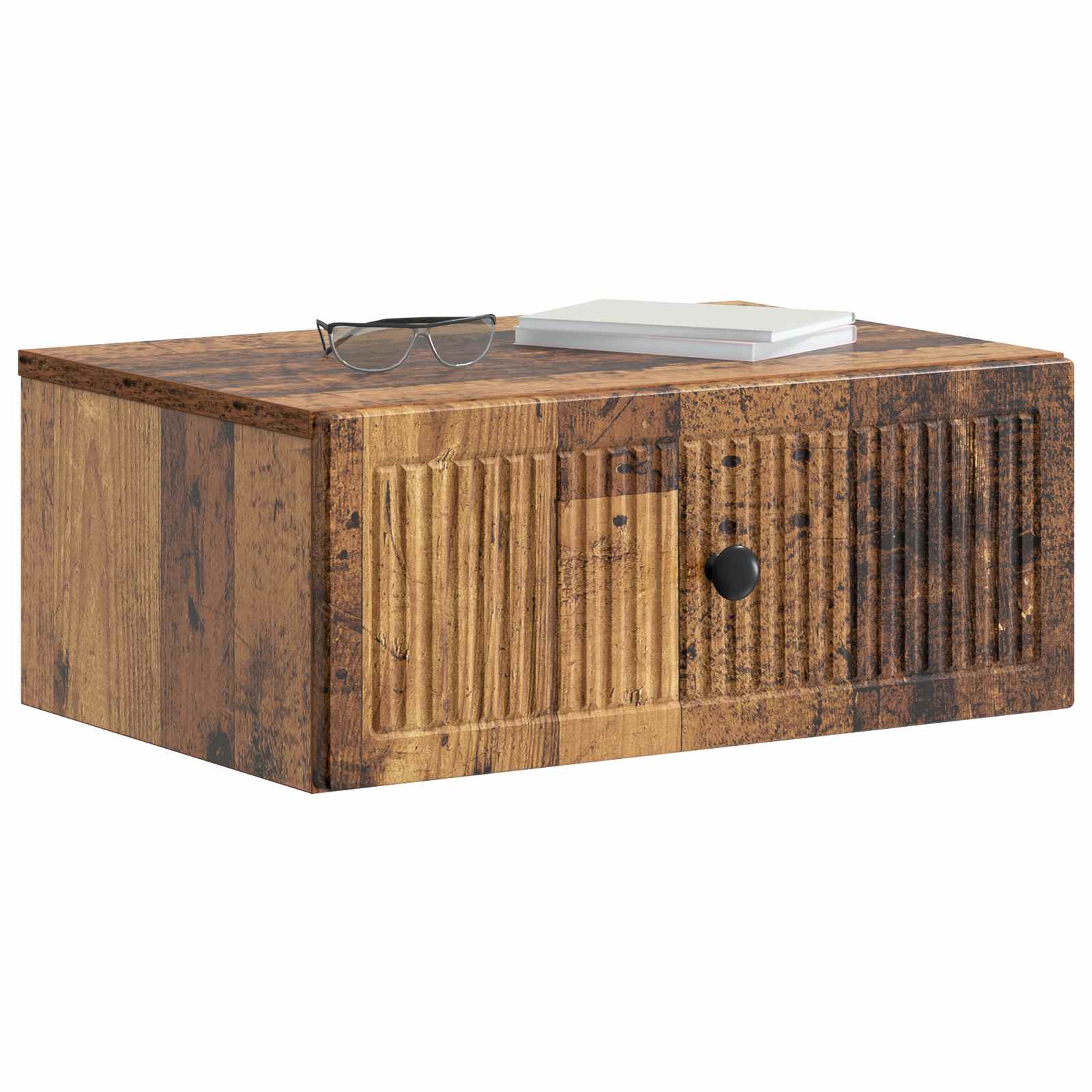 Κομοδίνο με συρτάρι 2 pcs Παλαιωμένο ξύλο 49 x 34,5 x 20 εκ. - Pakobazaar