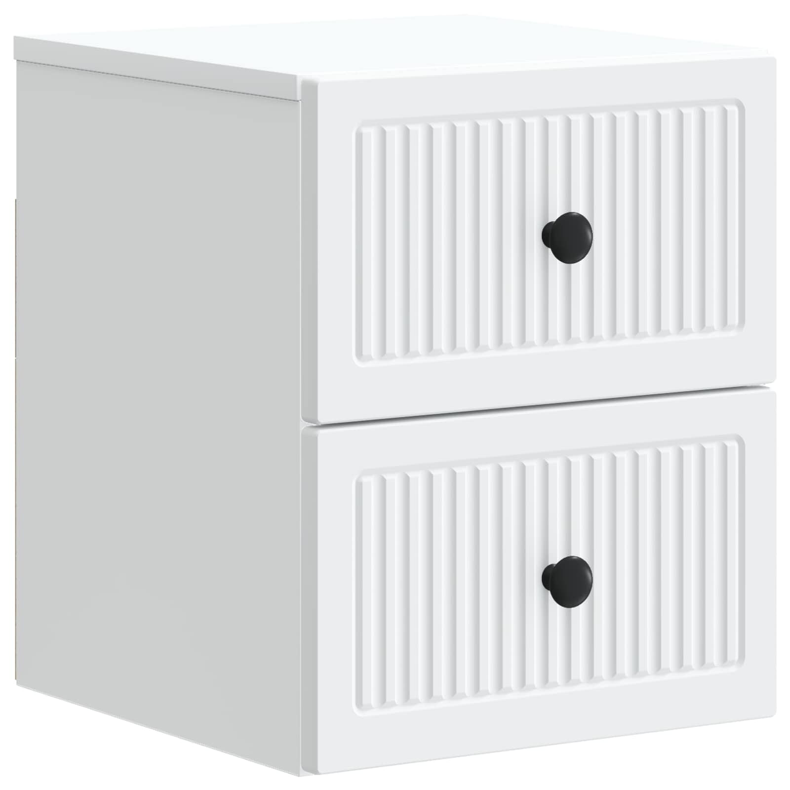 Τοίχου Κρεμαστό Κομοδίνο 2 pcs Λευκό 33 x 34,5 x 40 εκ - Pakobazaar