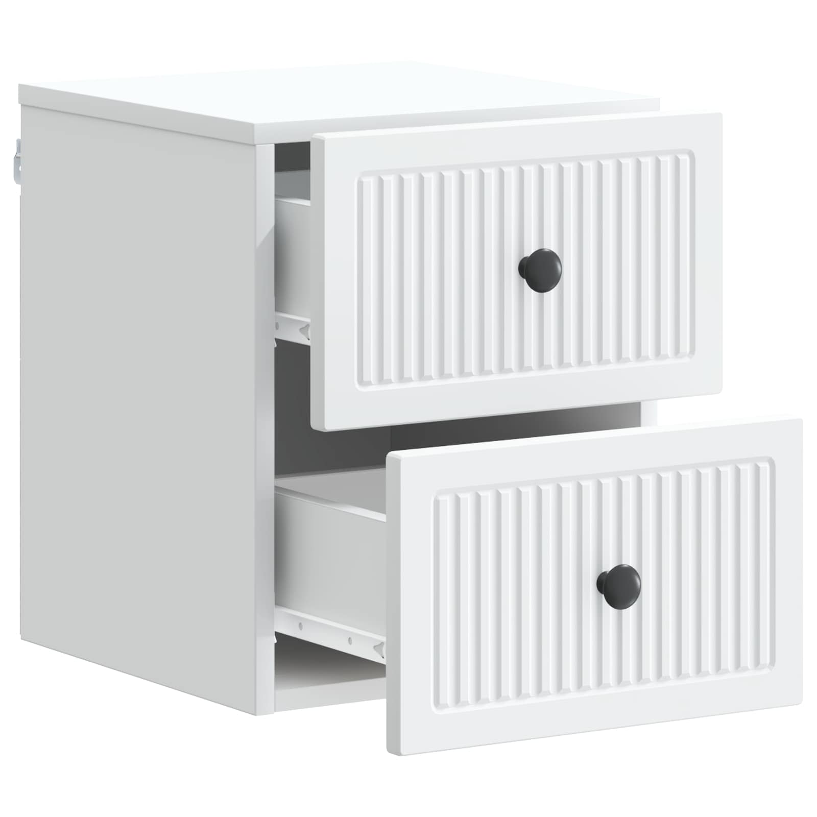 Τοίχου Κρεμαστό Κομοδίνο 2 pcs Λευκό 33 x 34,5 x 40 εκ - Pakobazaar