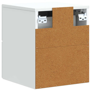 Τοίχου Κρεμαστό Κομοδίνο 2 pcs Λευκό 33 x 34,5 x 40 εκ - Pakobazaar