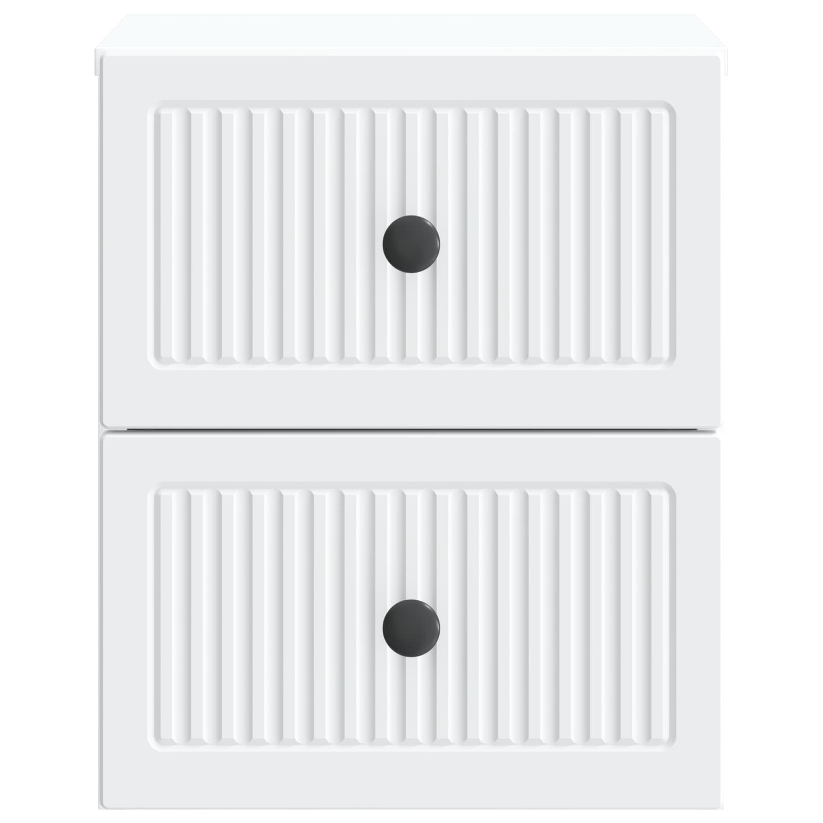 Τοίχου Κρεμαστό Κομοδίνο 2 pcs Λευκό 33 x 34,5 x 40 εκ - Pakobazaar