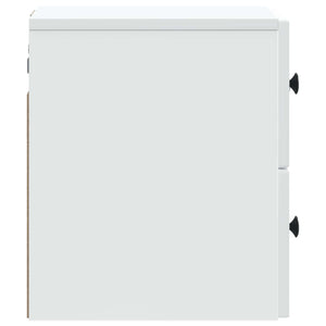 Τοίχου Κρεμαστό Κομοδίνο 2 pcs Λευκό 33 x 34,5 x 40 εκ - Pakobazaar