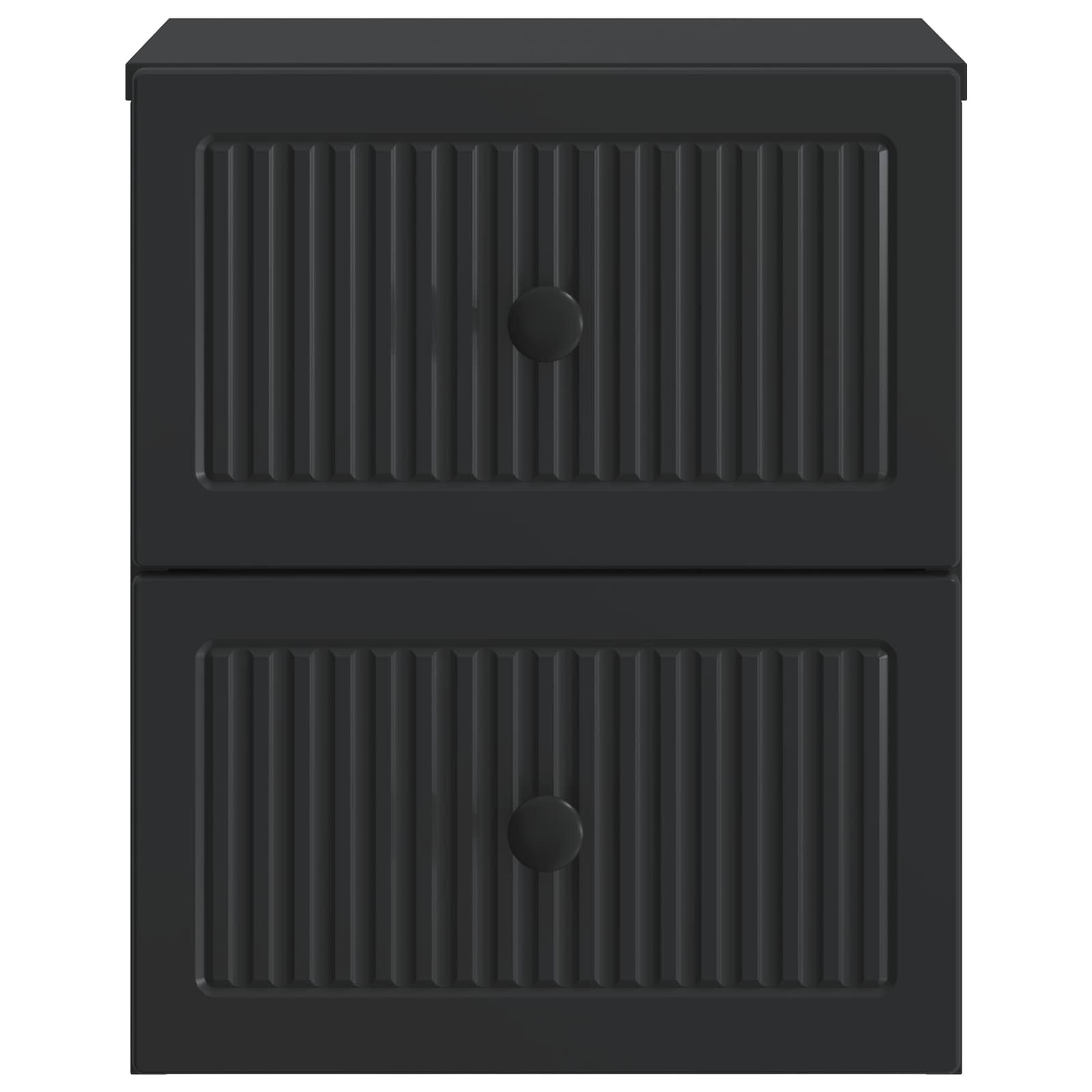Τοίχου Κρεμαστό Κομοδίνο 2 pcs Μαύρο 33 x 34,5 x 40 εκ - Pakobazaar