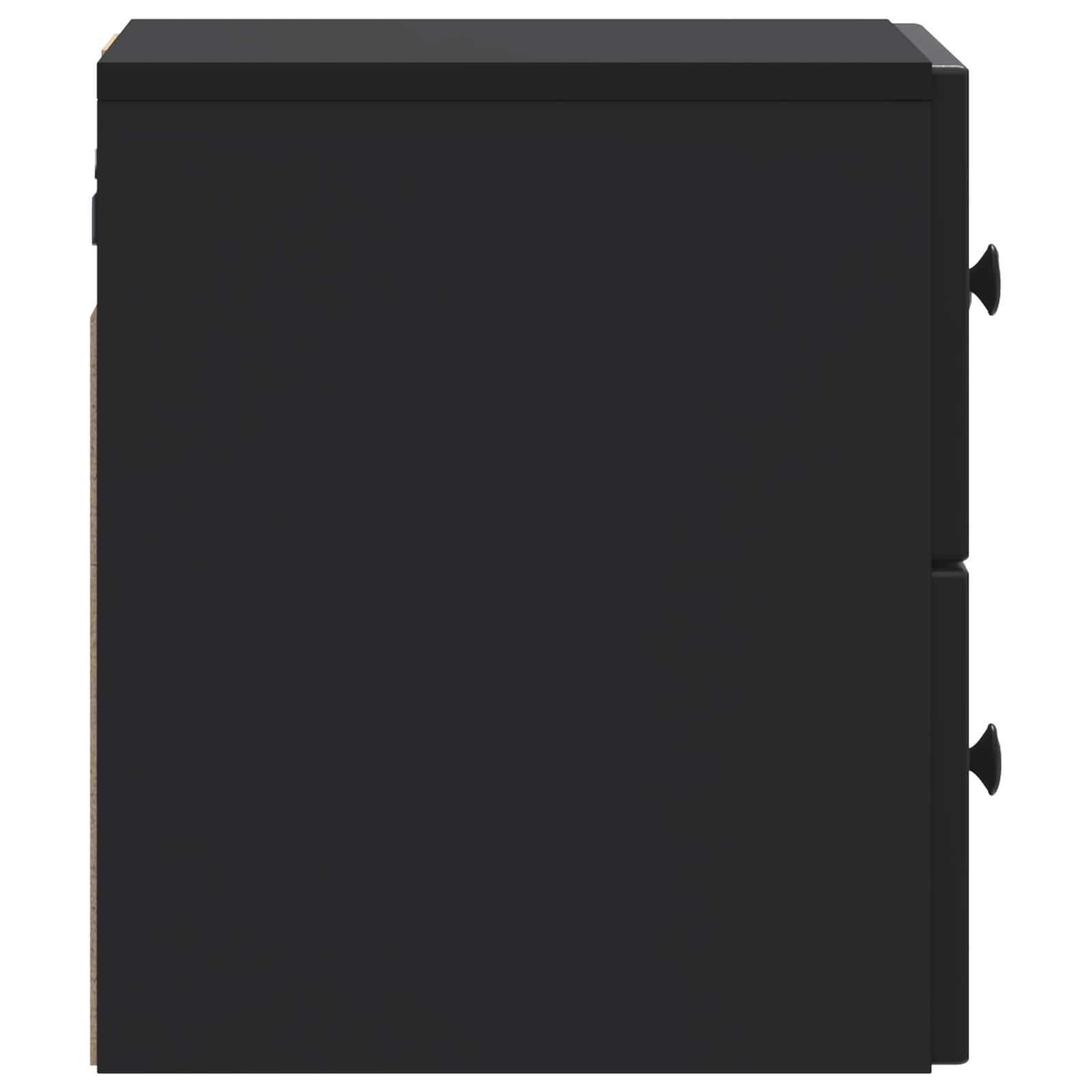 Τοίχου Κρεμαστό Κομοδίνο 2 pcs Μαύρο 33 x 34,5 x 40 εκ - Pakobazaar