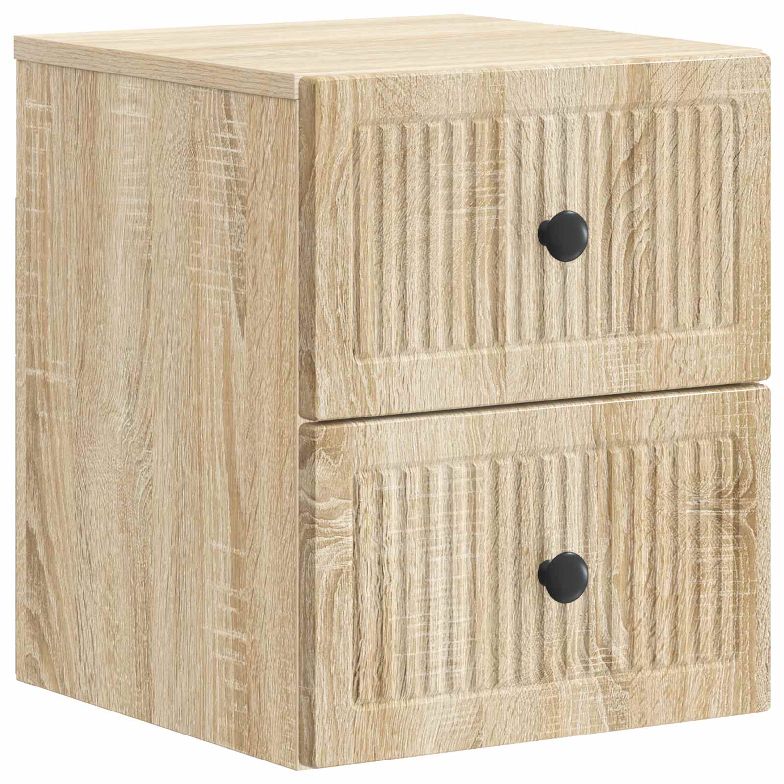 Τοίχου Κρεμαστό Κομοδίνο 2 pcs Sonoma Δρυς 33 x 34,5 x 40 εκ - Pakobazaar