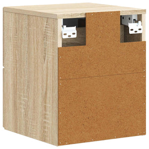 Τοίχου Κρεμαστό Κομοδίνο 2 pcs Sonoma Δρυς 33 x 34,5 x 40 εκ - Pakobazaar