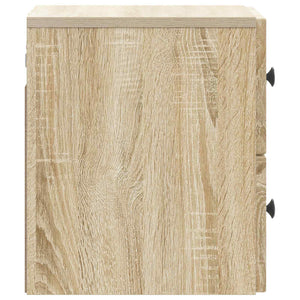 Τοίχου Κρεμαστό Κομοδίνο 2 pcs Sonoma Δρυς 33 x 34,5 x 40 εκ - Pakobazaar