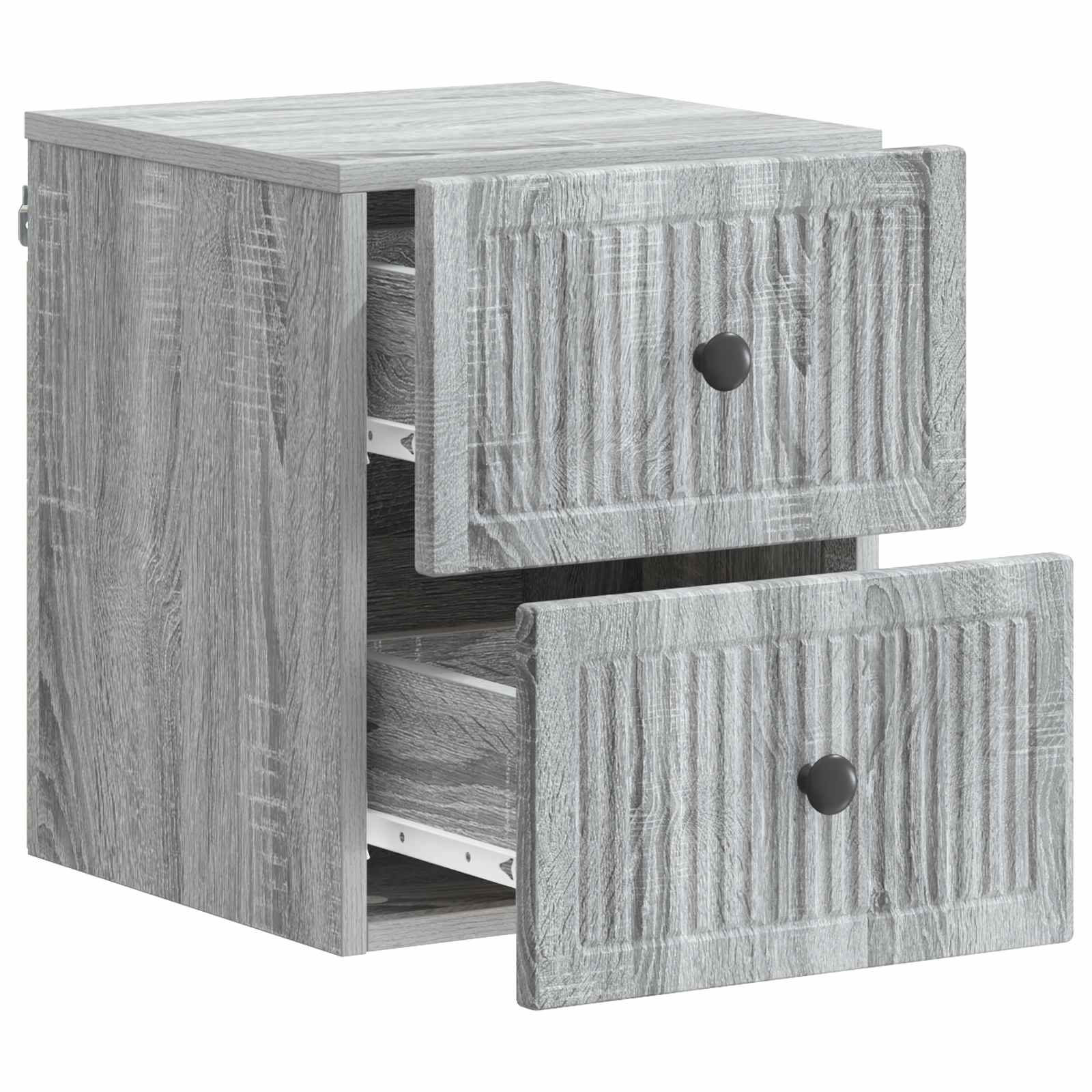 Τοίχου Κρεμαστό Κομοδίνο Γκρι Sonoma 33 x 34,5 x 40 εκ - Pakobazaar
