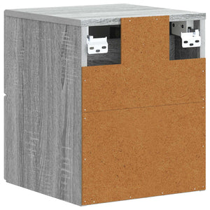 Τοίχου Κρεμαστό Κομοδίνο 2 pcs Γκρι Sonoma 33 x 34,5 x 40 εκ - Pakobazaar