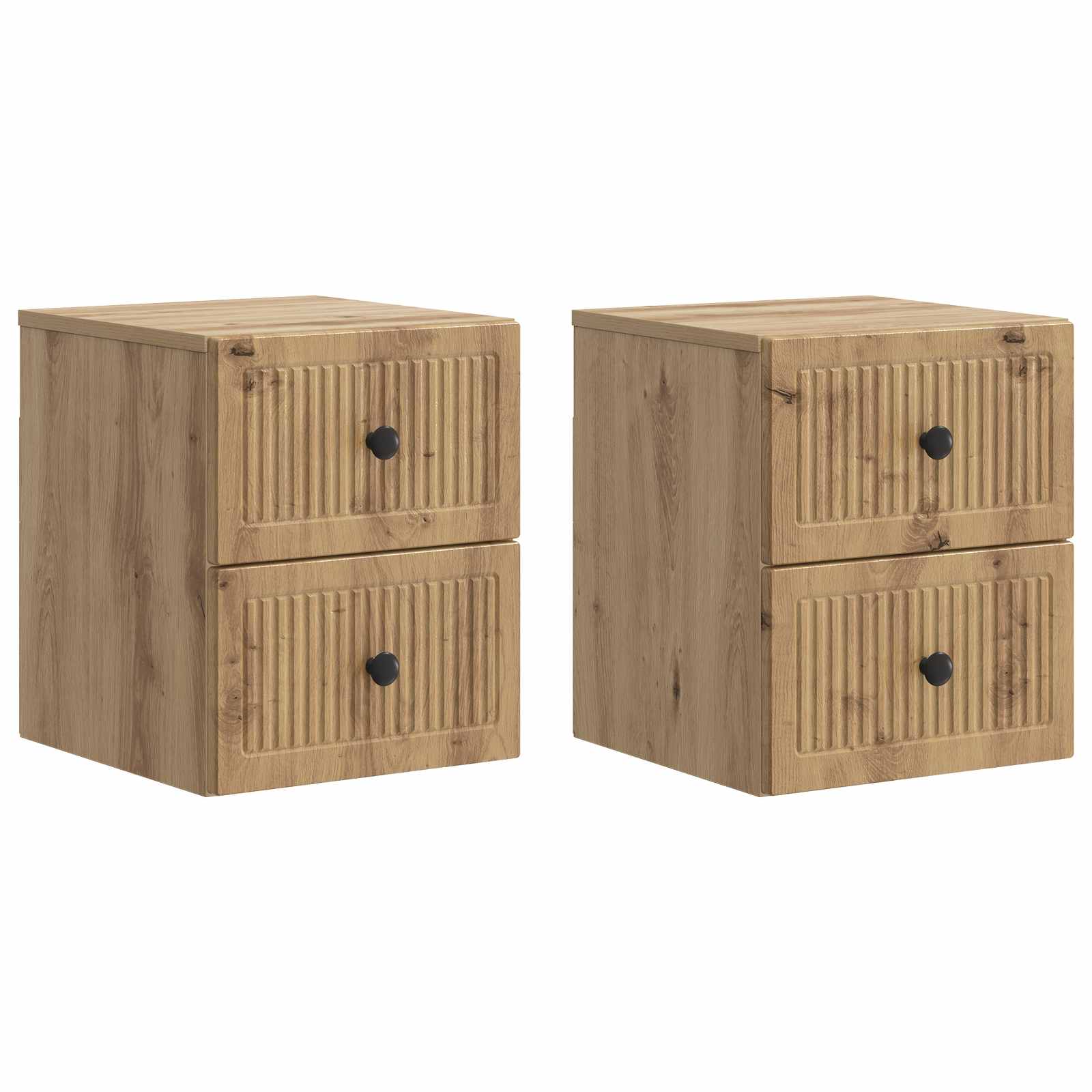 Τοίχου Κρεμαστό Κομοδίνο 2 pcs Artisan Δρυς 33 x 34,5 x 40 εκ - Pakobazaar