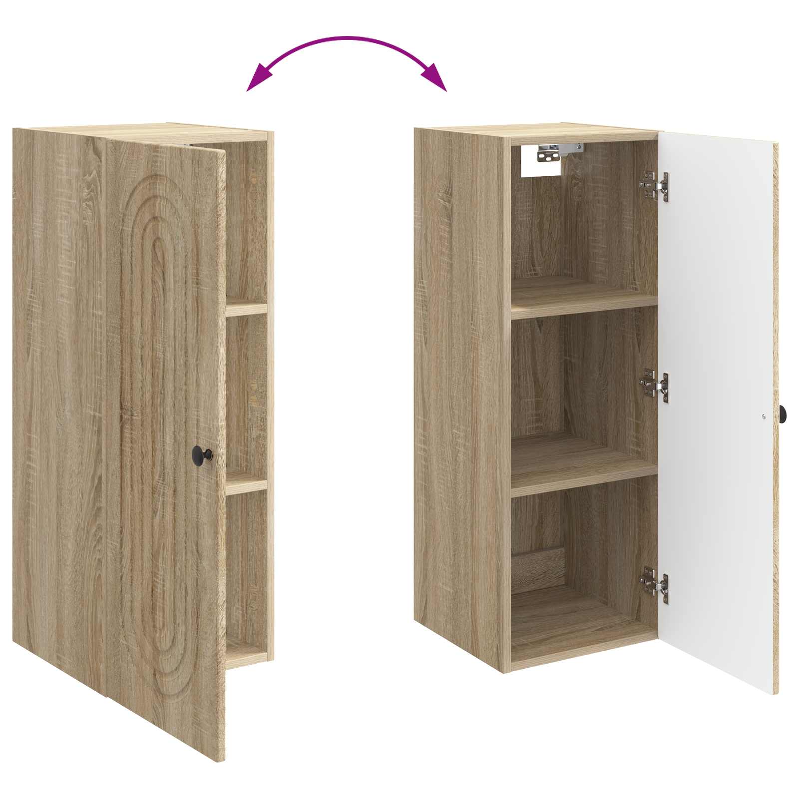 Τοίχου Ντουλάπα Sonoma Δρυς 33 x 34,5 x 90 εκ - Pakobazaar