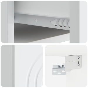 Τοίχου Κρεμαστό Κομοδίνο 2 pcs Λευκό 33 x 34,5 x 20 εκ - Pakobazaar