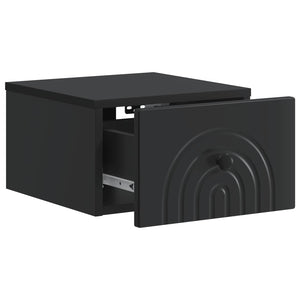 Τοίχου Κρεμαστό Κομοδίνο 2 pcs Μαύρο 33 x 34,5 x 20 εκ - Pakobazaar