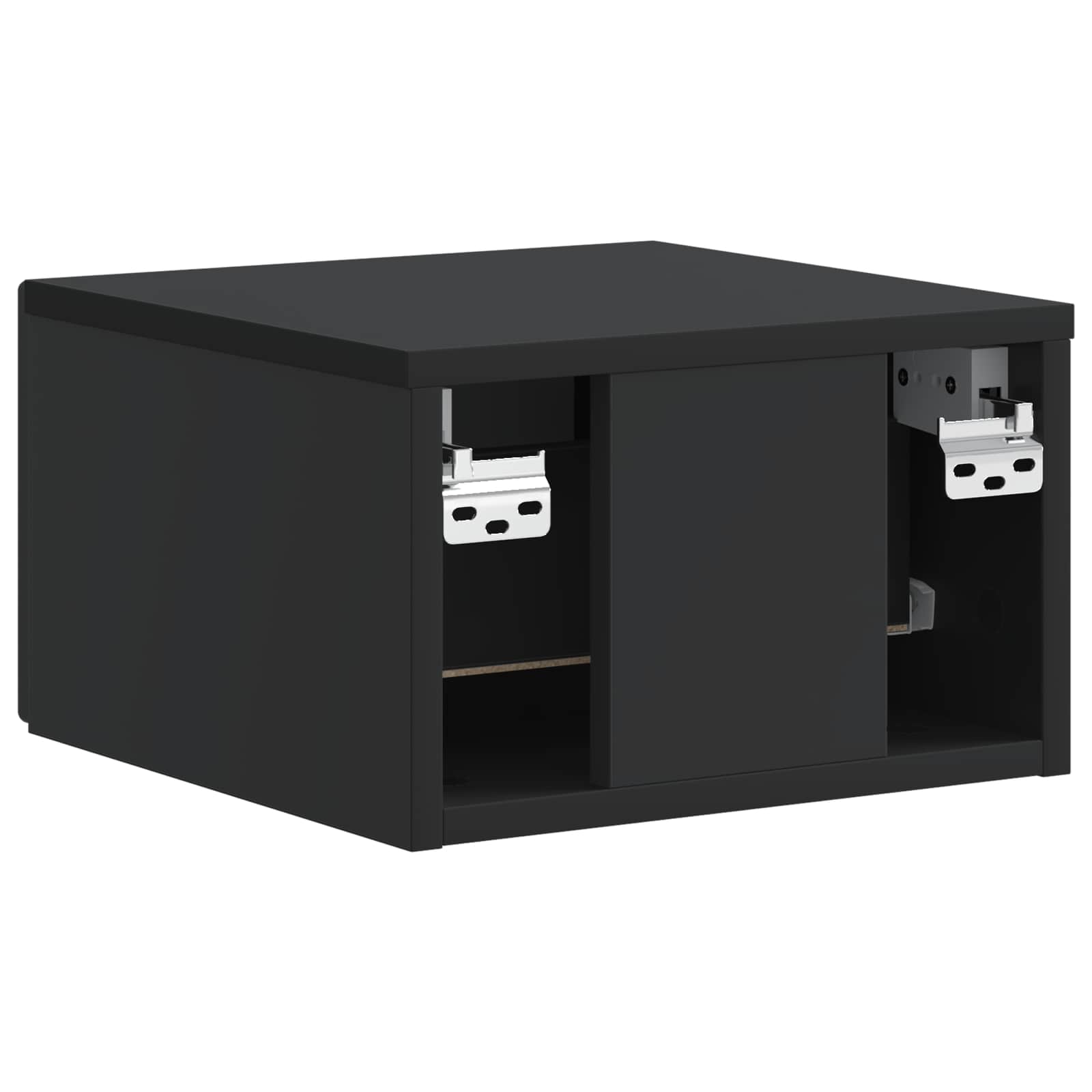 Τοίχου Κρεμαστό Κομοδίνο 2 pcs Μαύρο 33 x 34,5 x 20 εκ - Pakobazaar