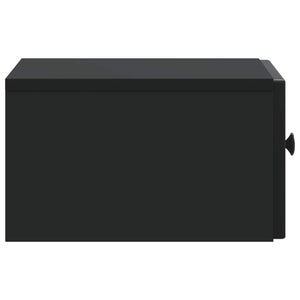 Τοίχου Κρεμαστό Κομοδίνο 2 pcs Μαύρο 33 x 34,5 x 20 εκ - Pakobazaar